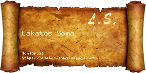 Lakatos Soma névjegykártya